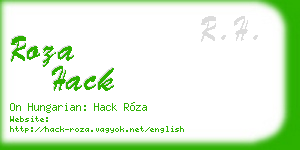 roza hack business card